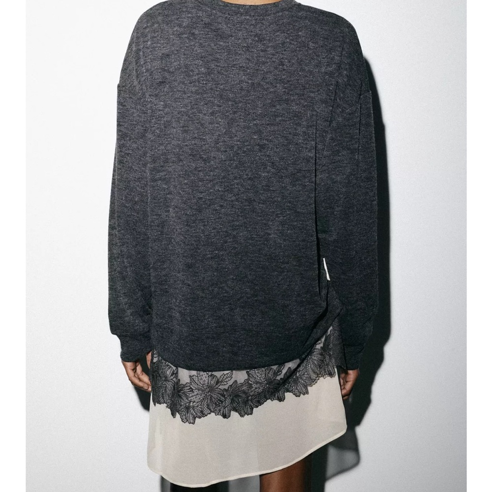 Zara Soft Effect Combination Dress - Picture 5 of 8